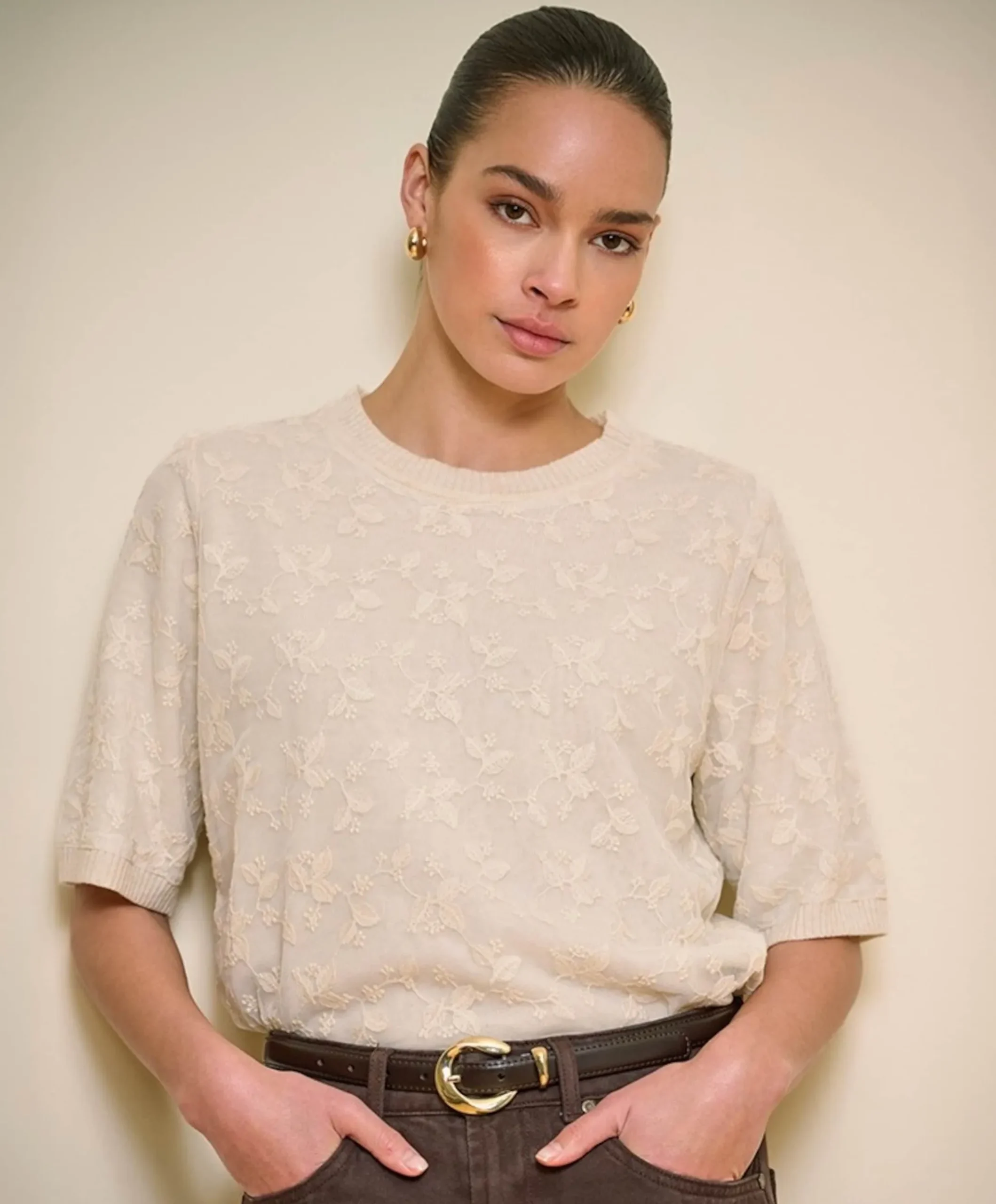 Dames trui beige