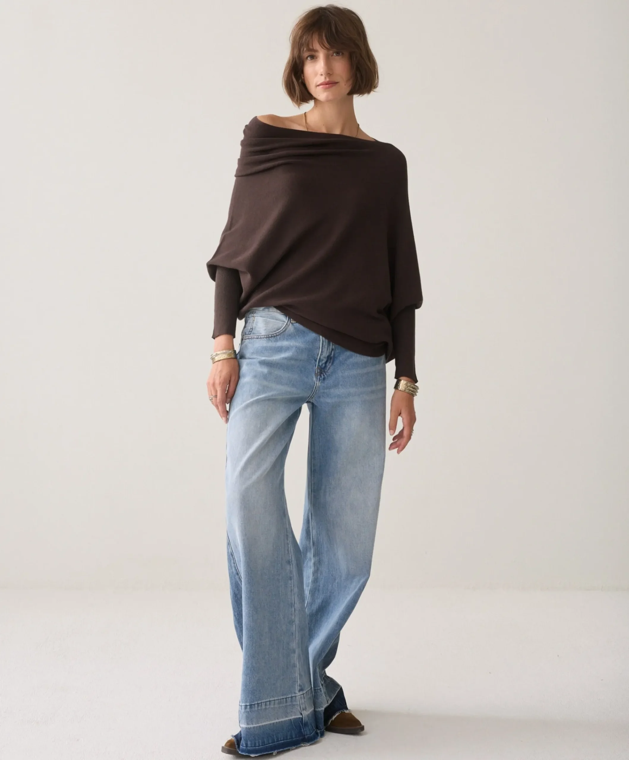 Dames trui bruin