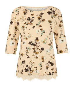 Dames T-shirt beige