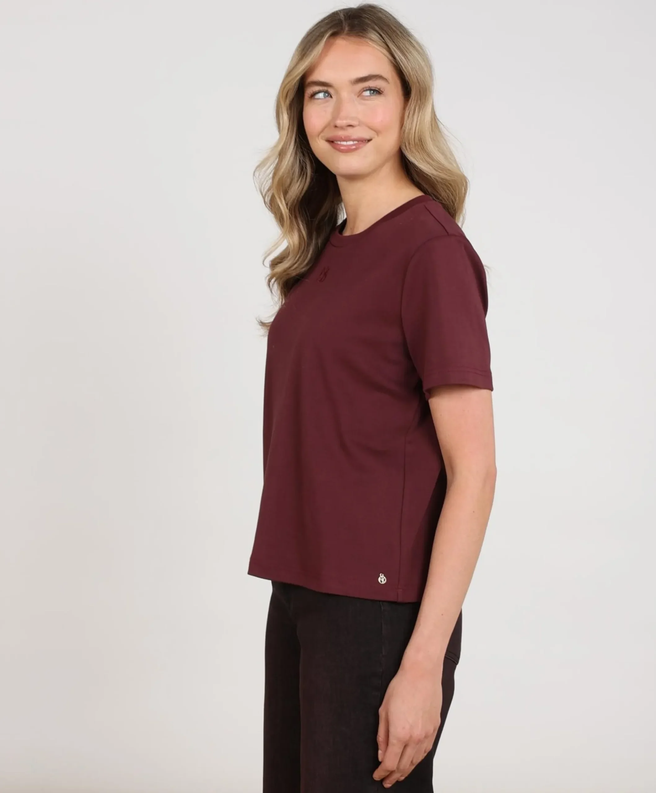 Dames T-shirt bordeaux
