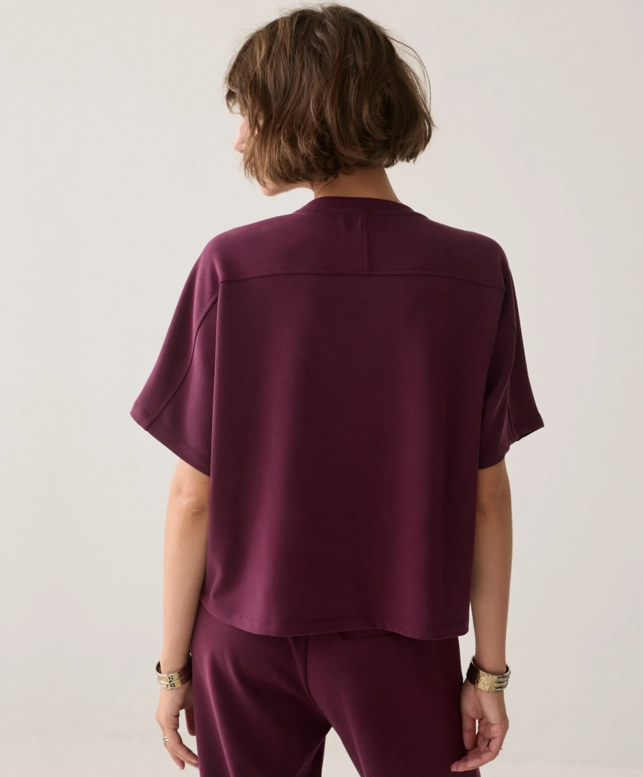 Dames T-shirt bordeaux