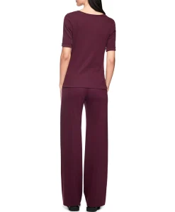 Dames T-shirt bordeaux