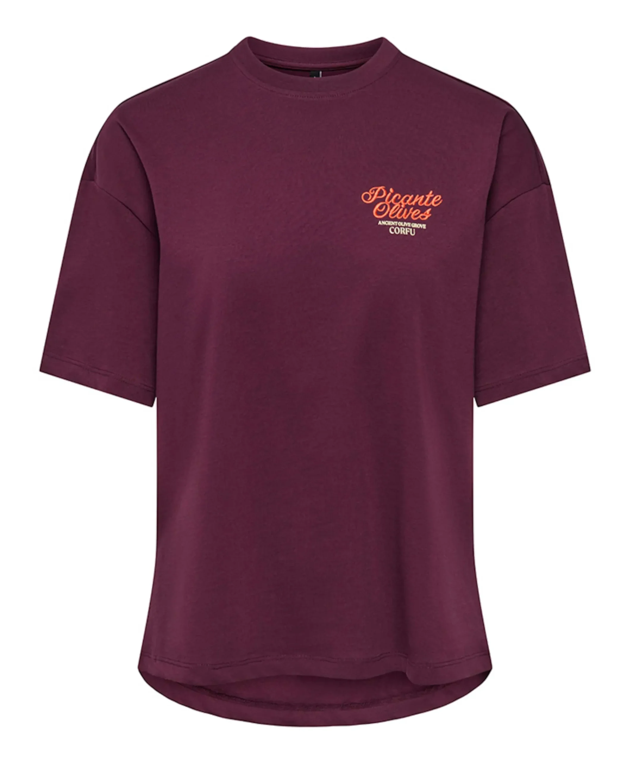 Dames T-shirt bordeaux