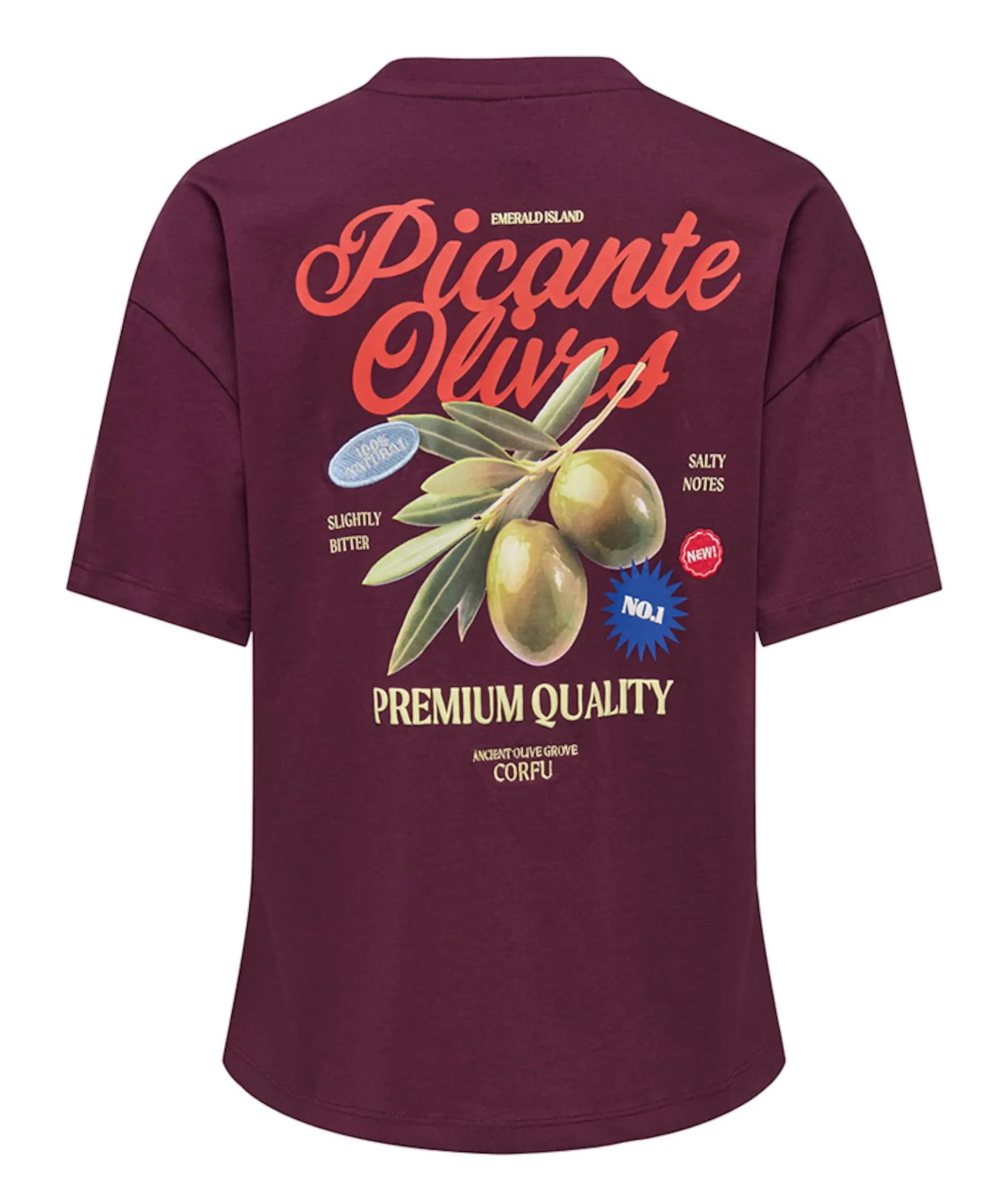 Dames T-shirt bordeaux