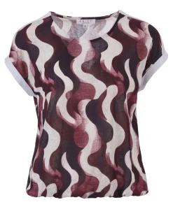 Dames T-shirt bordeaux