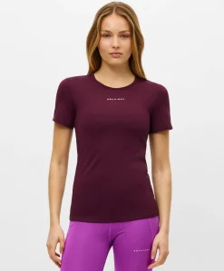 Dames t-shirt bordeaux