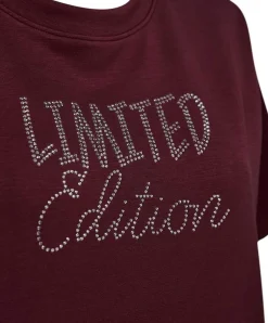Dames T-shirt bordeaux