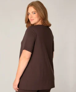 Dames T-shirt bruin