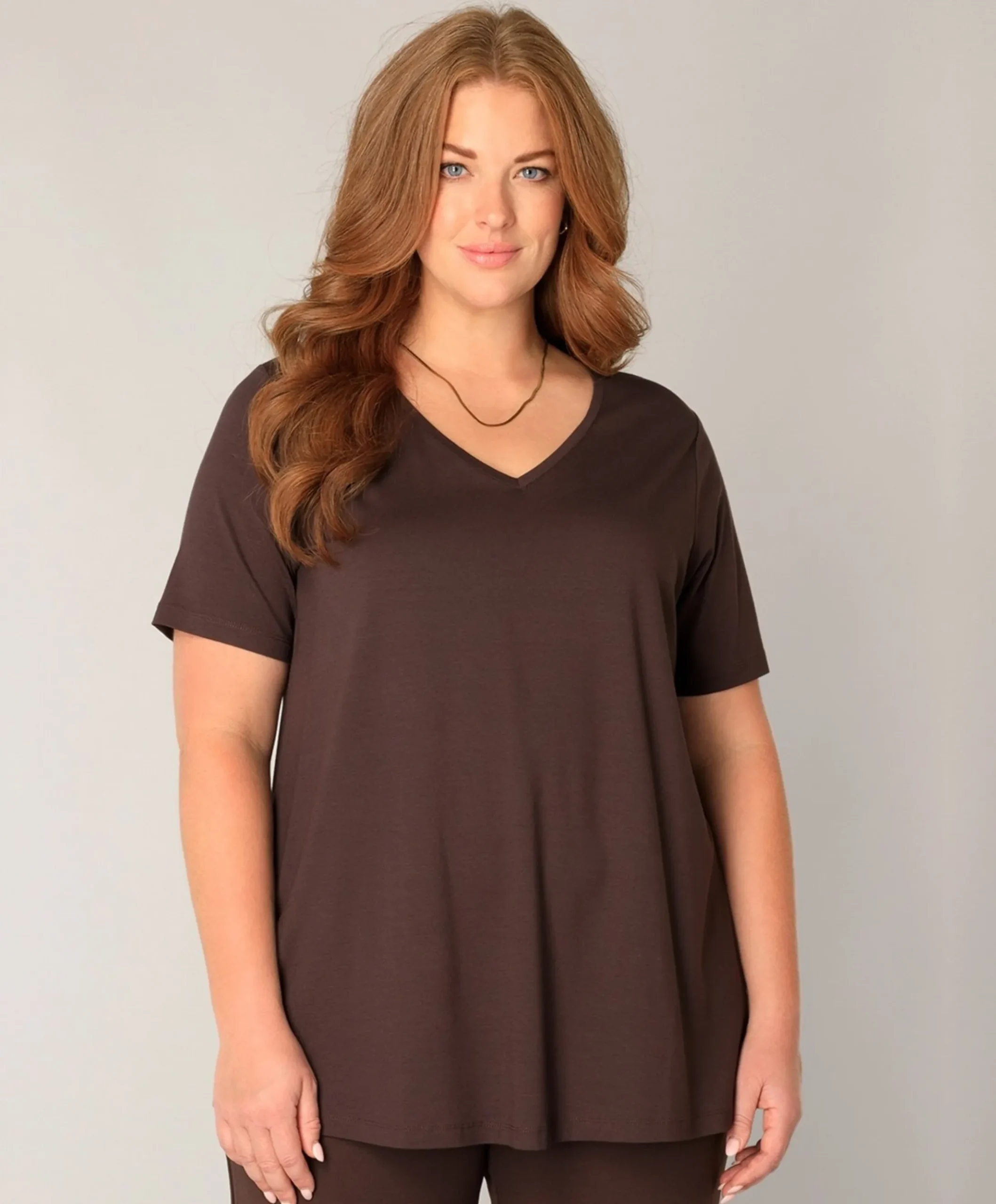 Dames T-shirt bruin