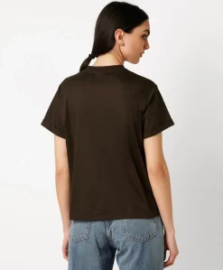 Dames T-shirt bruin
