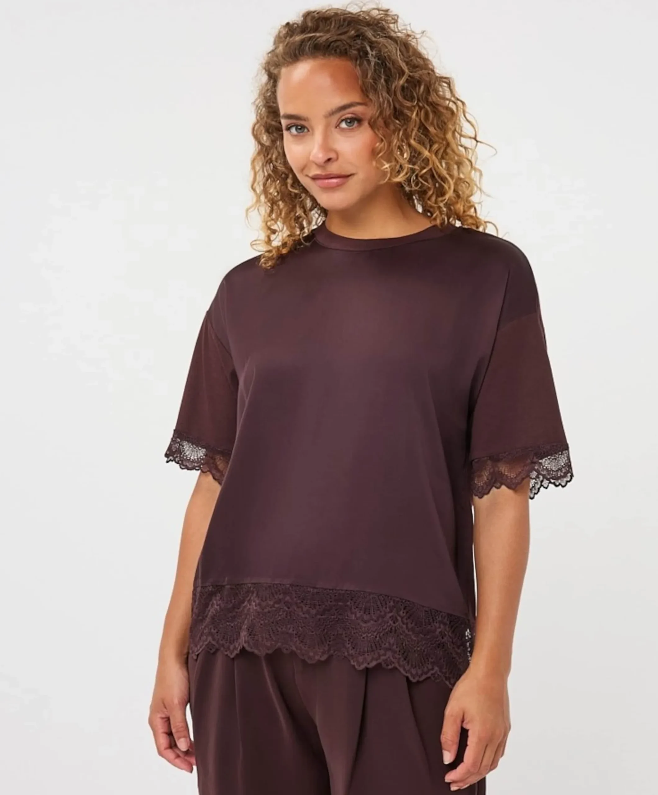 Dames T-shirt bruin