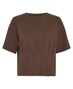 Dames T-shirt bruin