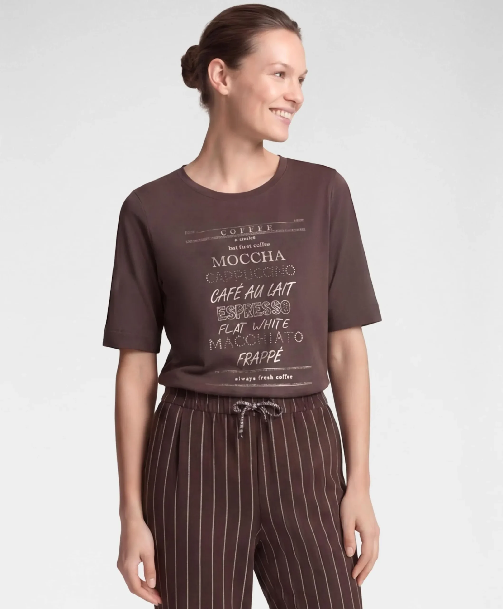 Dames T-shirt bruin