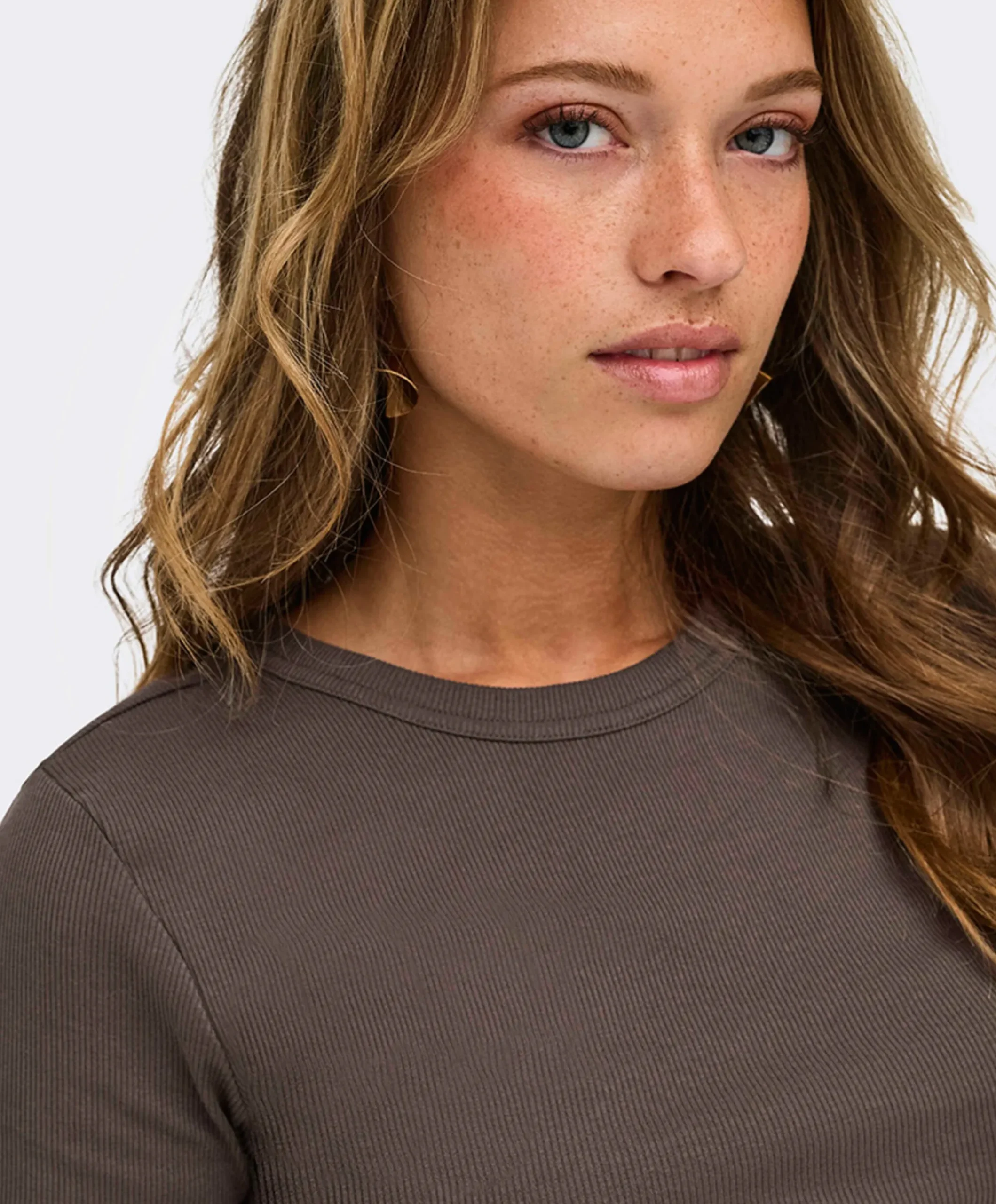 Dames T-shirt bruin