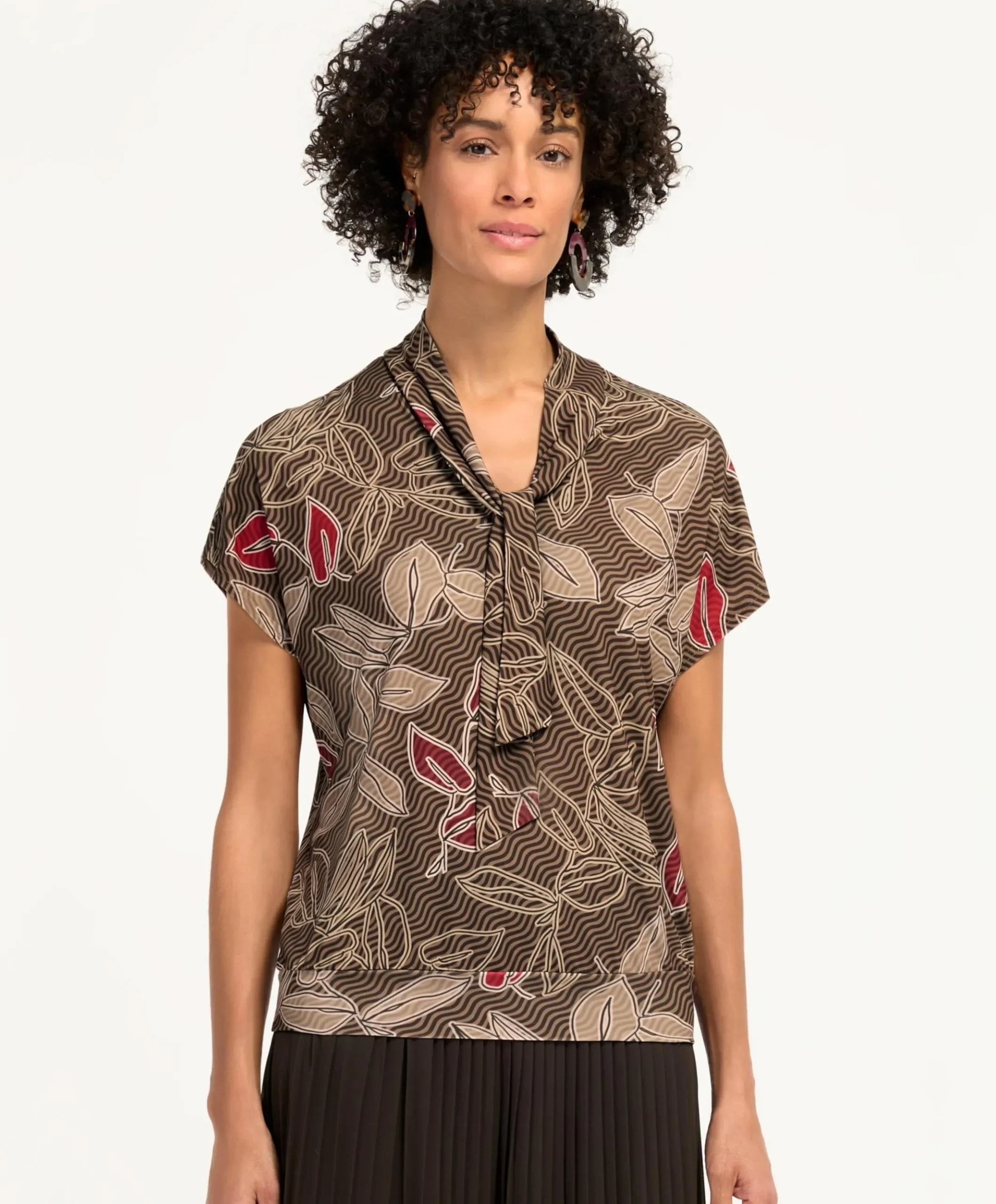Dames T-shirt bruin