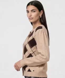 Dames vest beige
