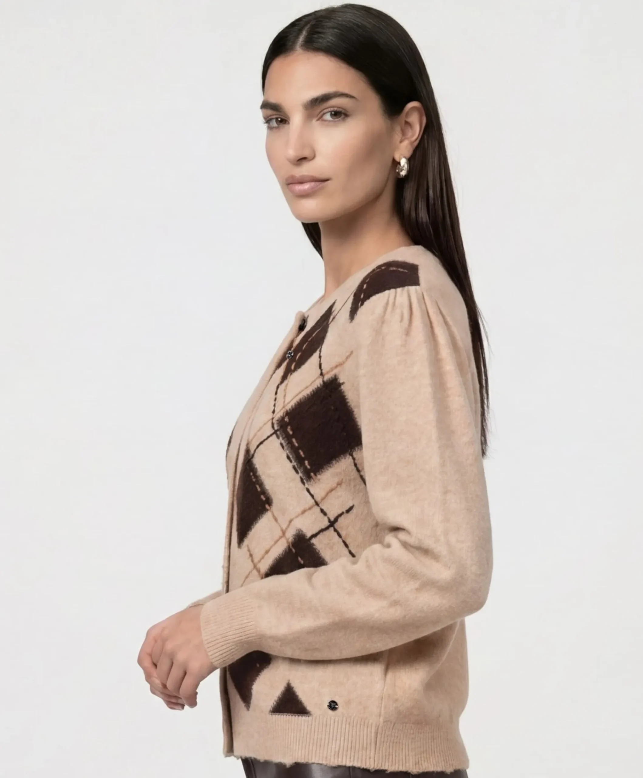 Dames vest beige