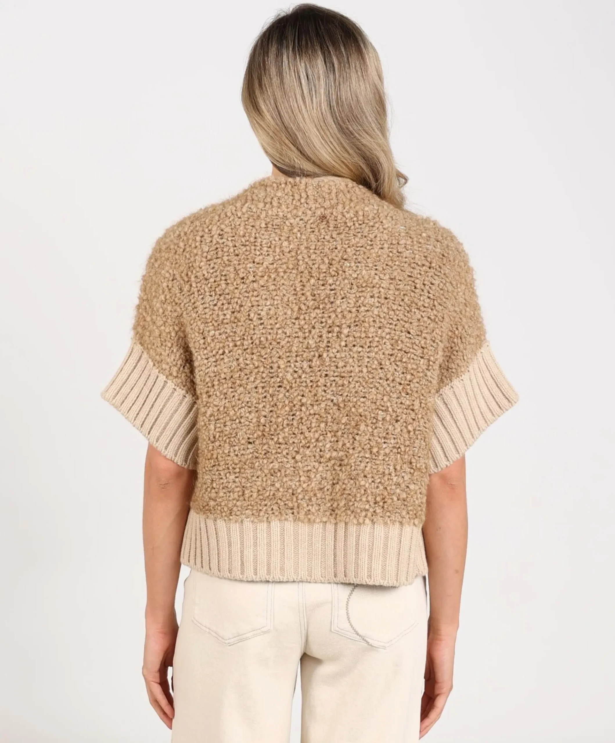 Dames vest beige