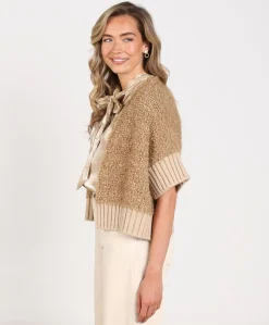 Dames vest beige