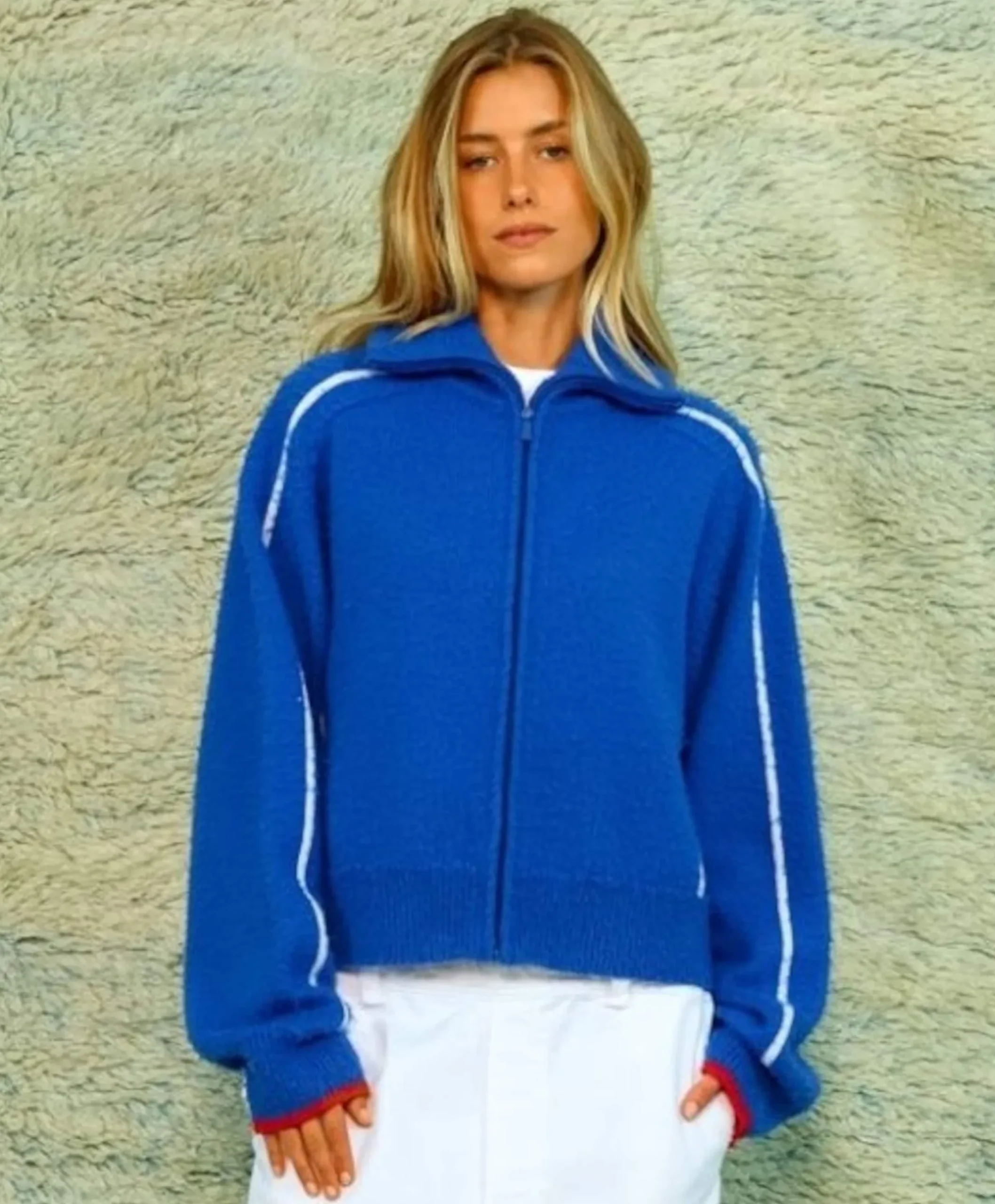 Dames vest blauw
