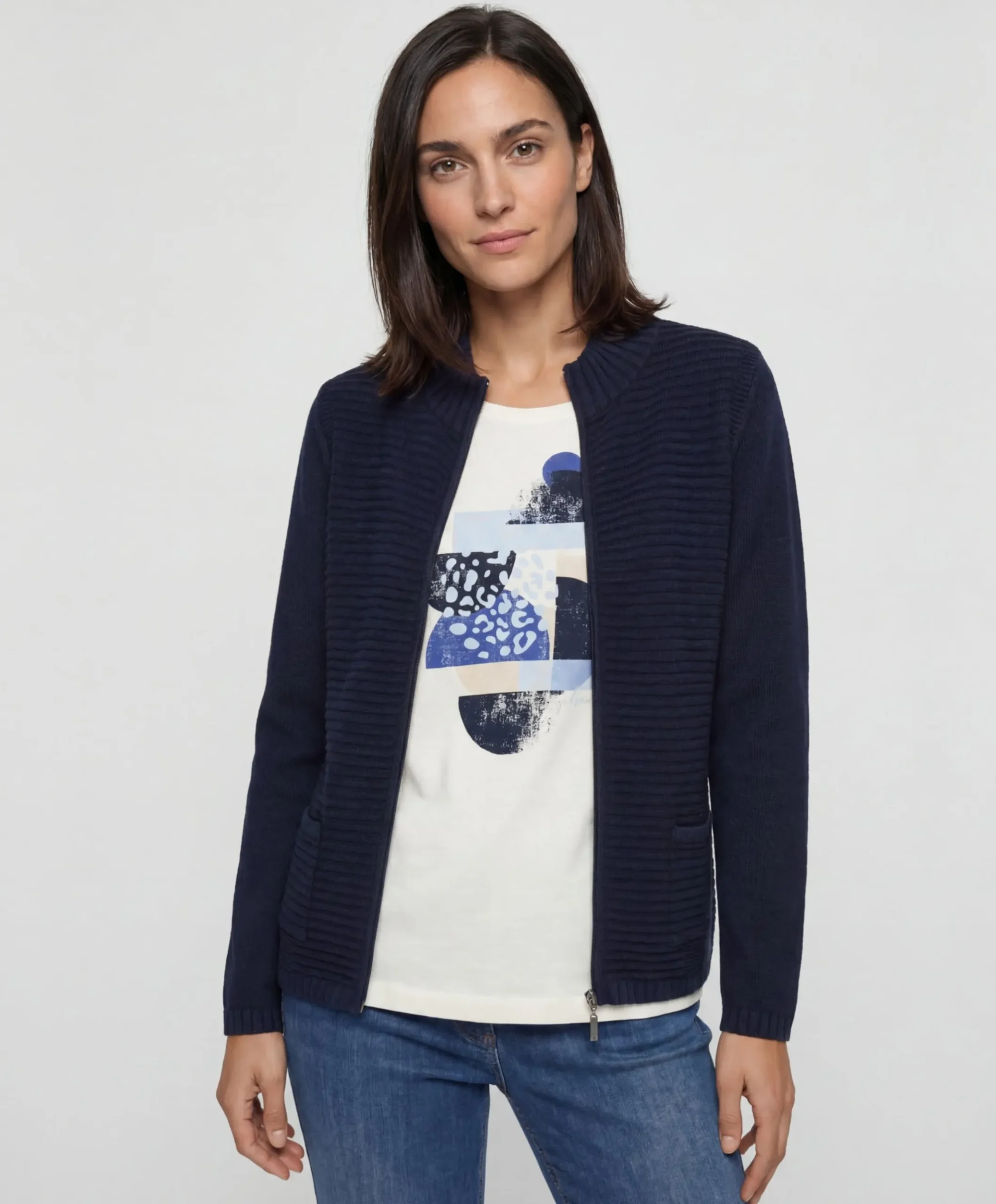 Dames vest blauw