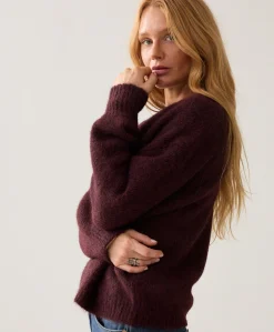 Dames vest bordeaux