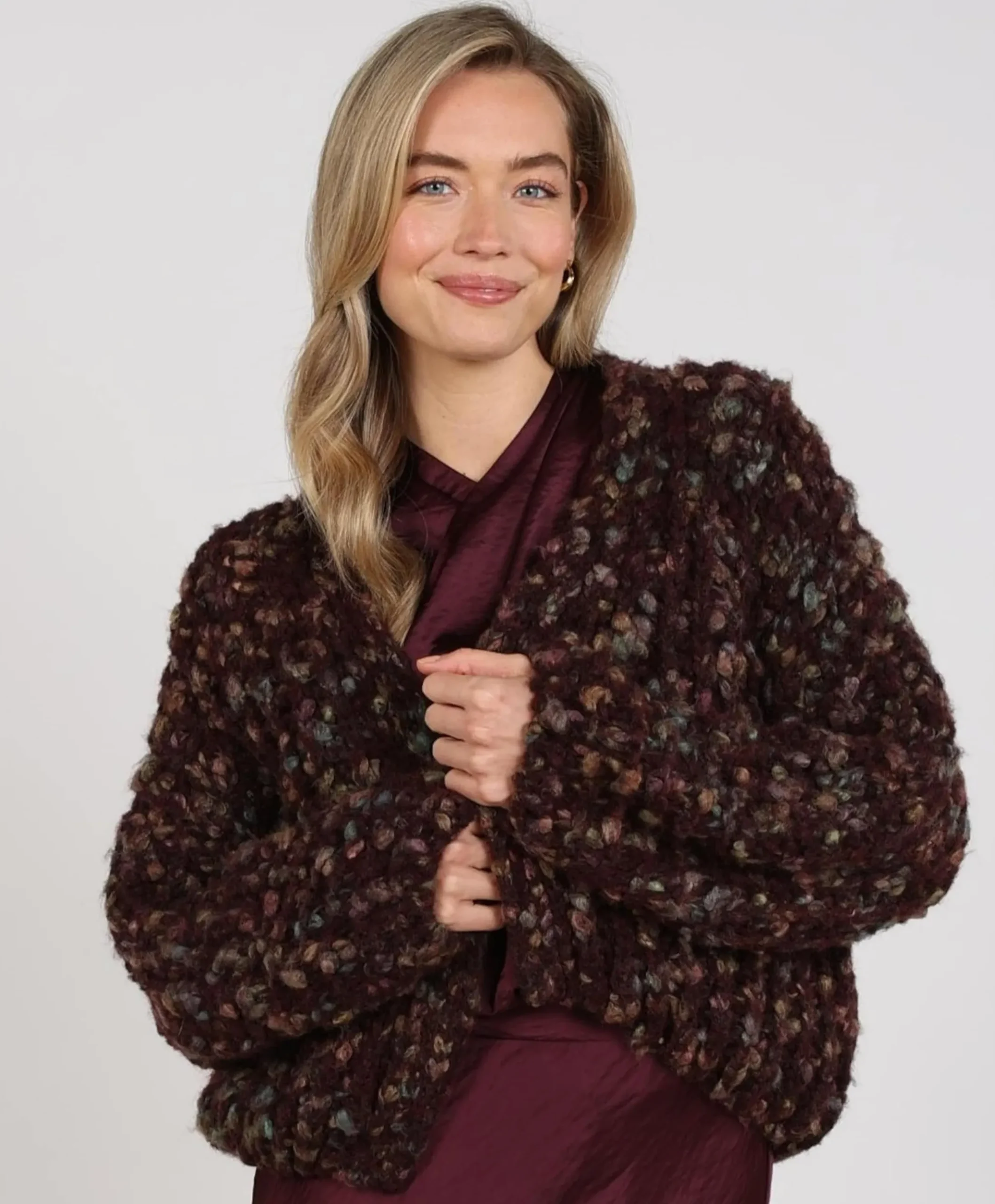 Dames vest bordeaux