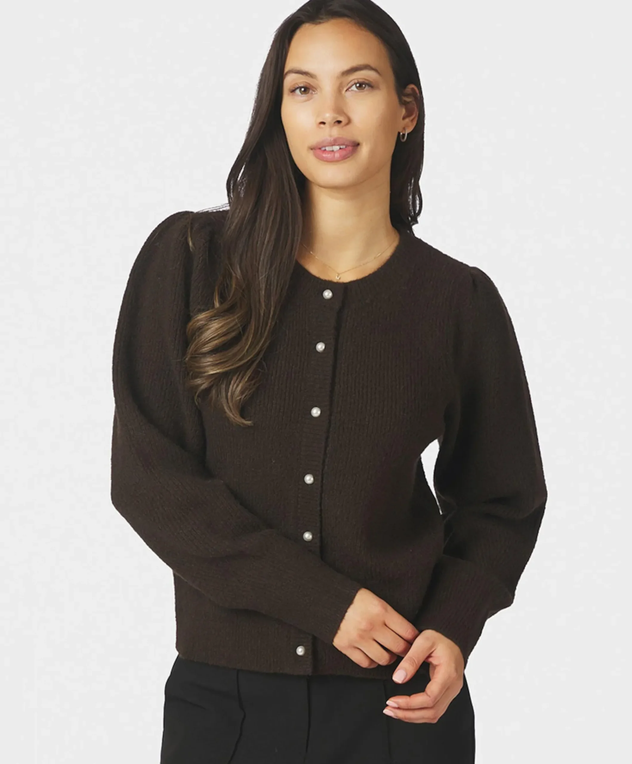 Dames vest bruin