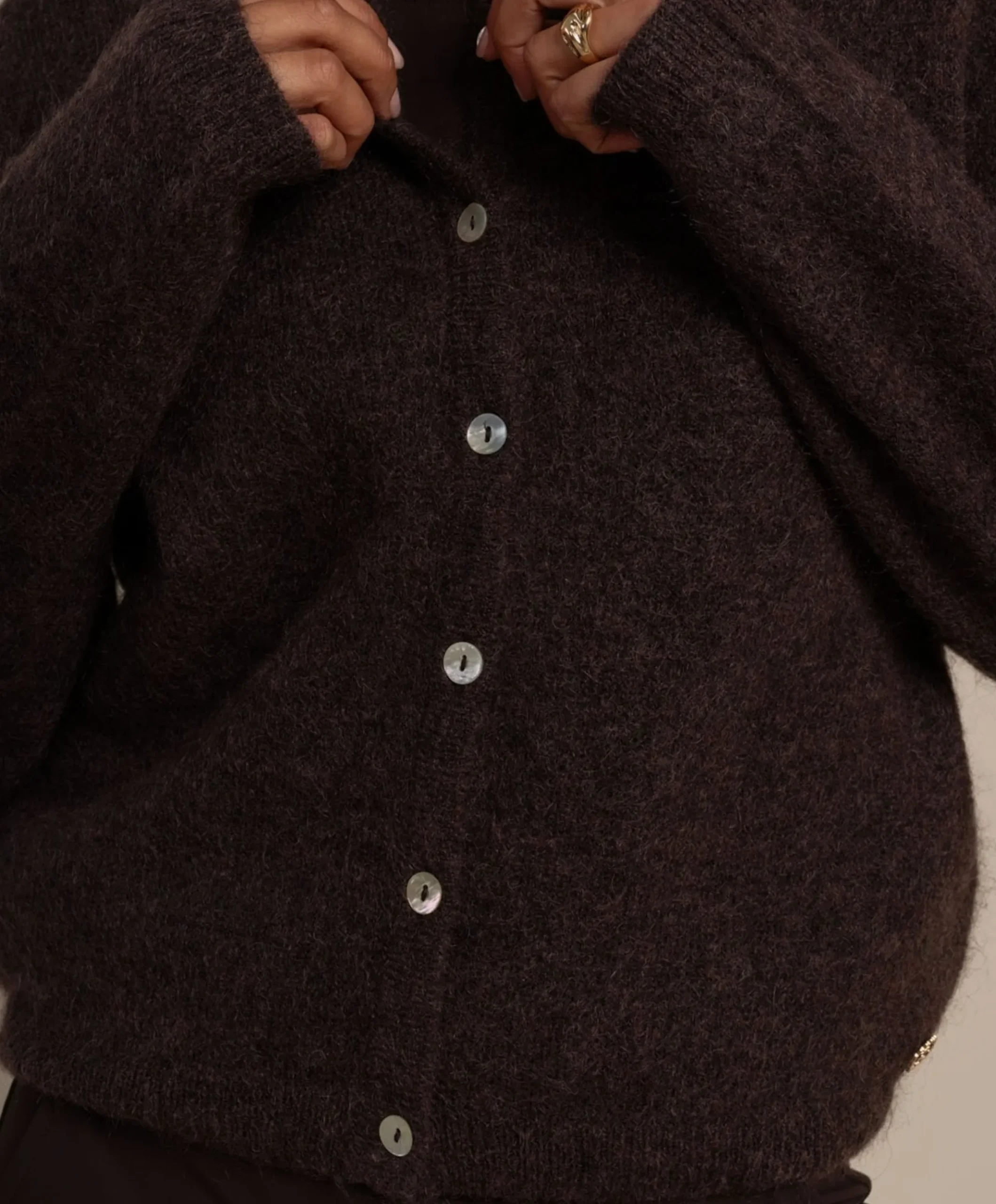 Dames vest bruin