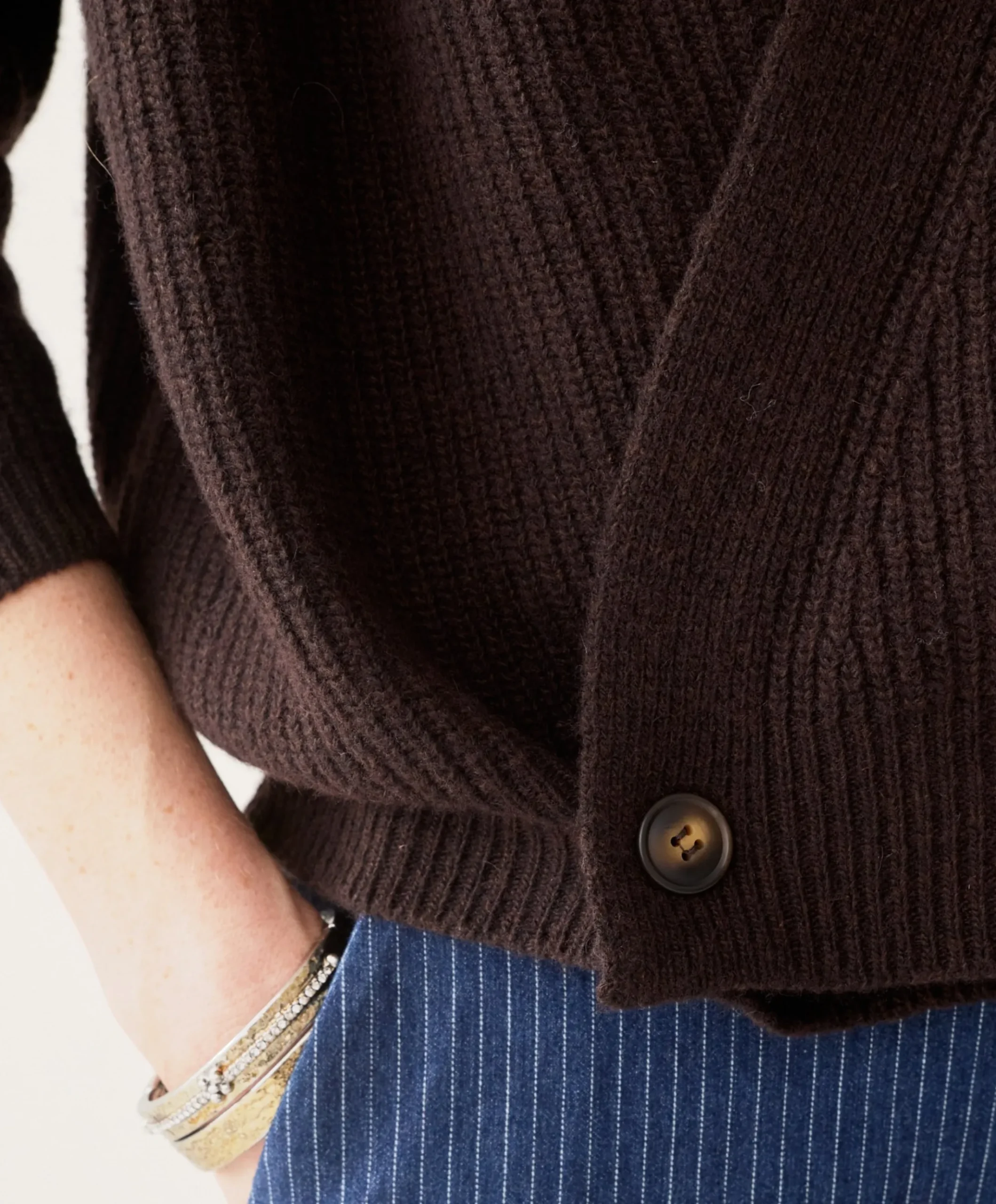 Dames vest bruin