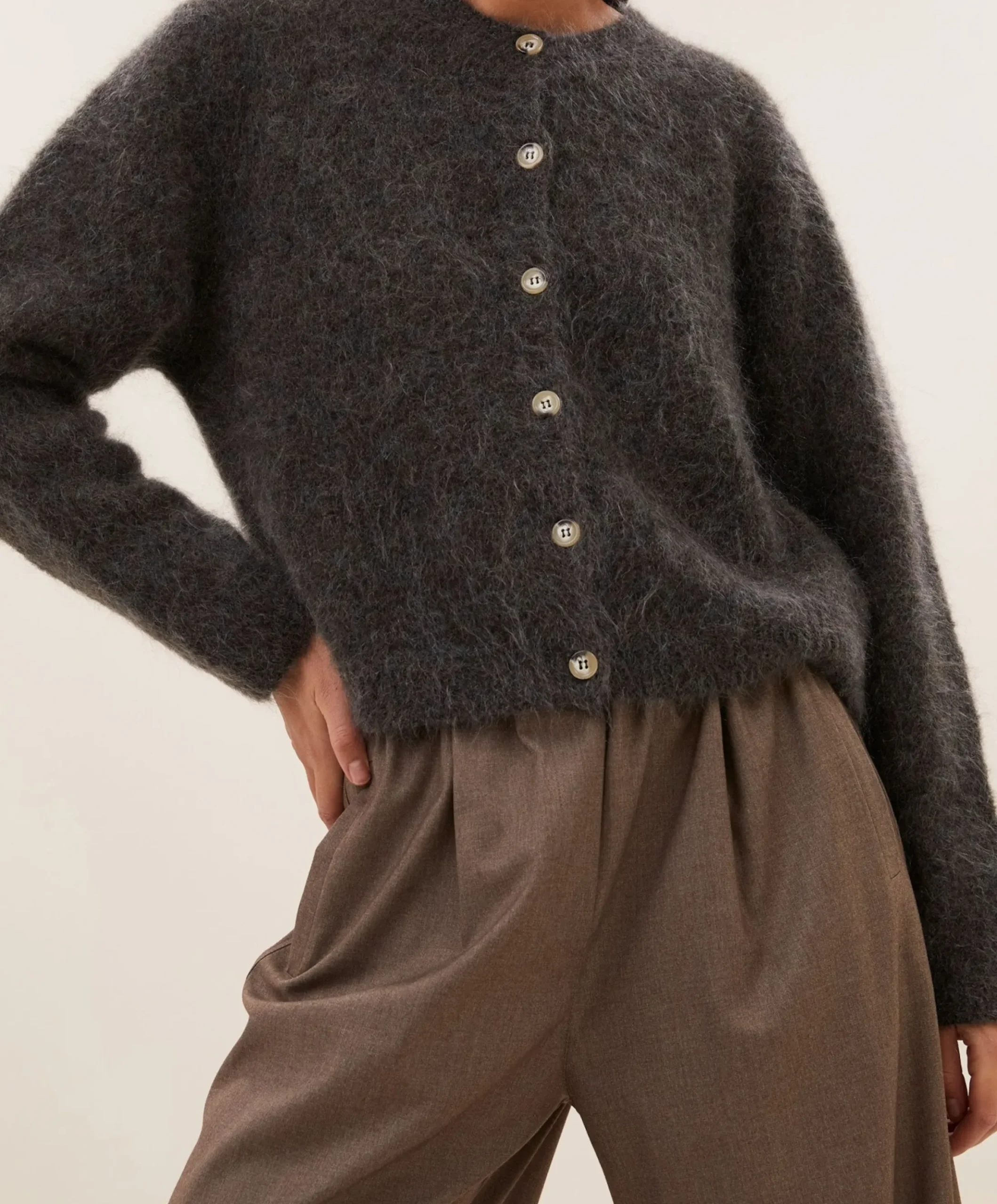 Dames vest bruin