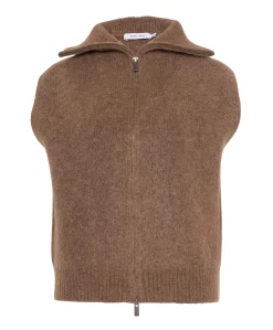 Dames vest bruin