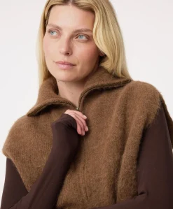 Dames vest bruin