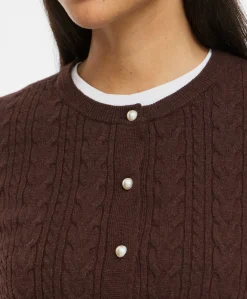 Dames vest bruin