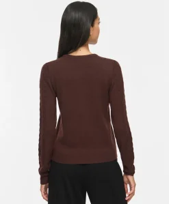 Dames vest bruin