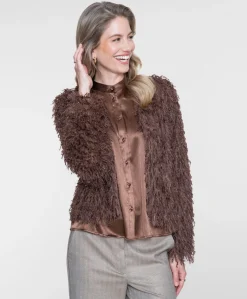 Dames vest bruin