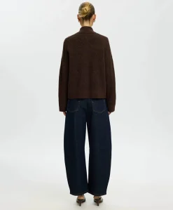 Dames vest bruin