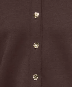 Dames vest bruin