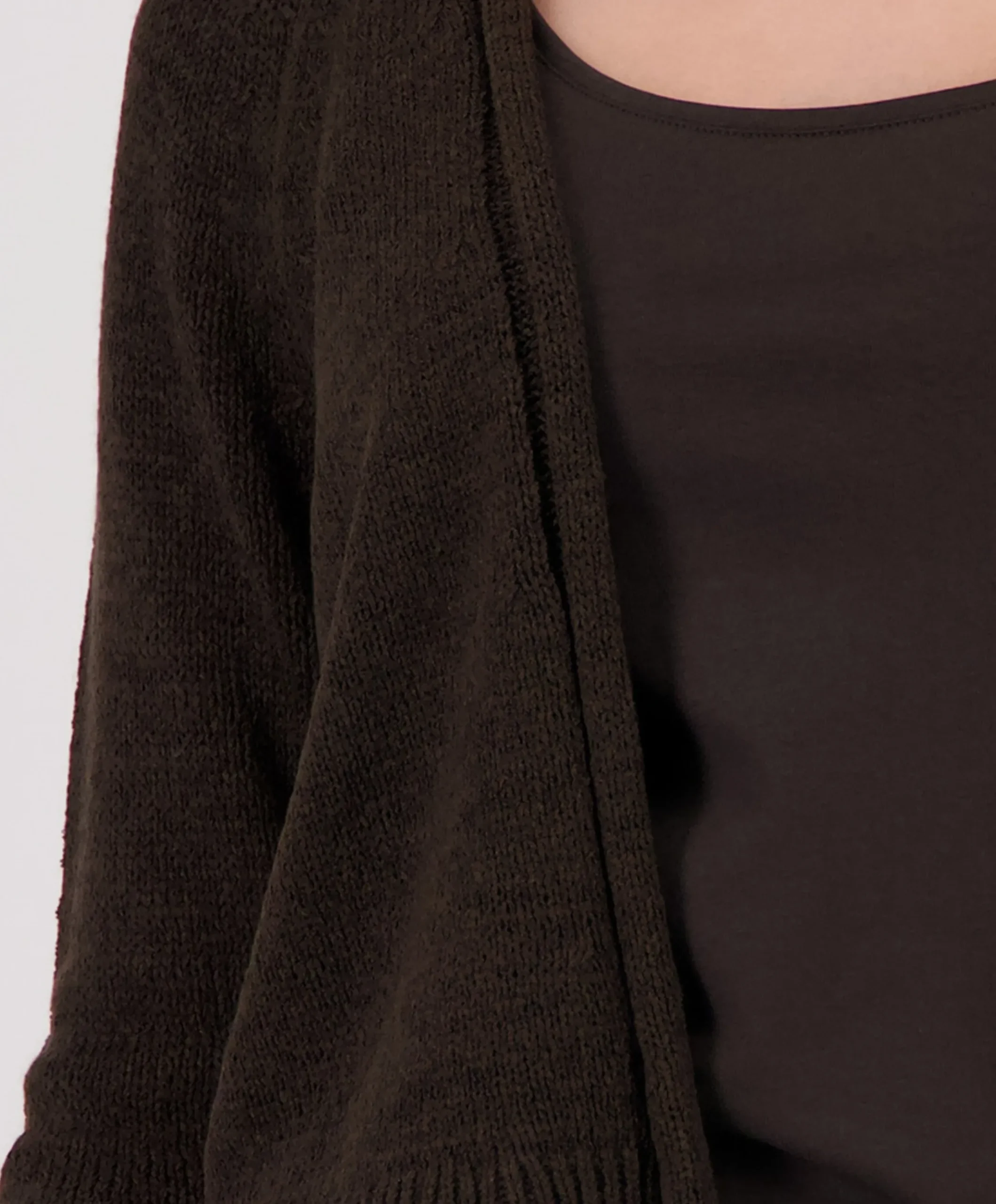 Dames vest bruin