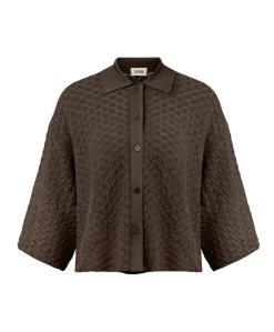 Dames vest bruin