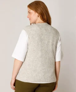 Dames vest grijs