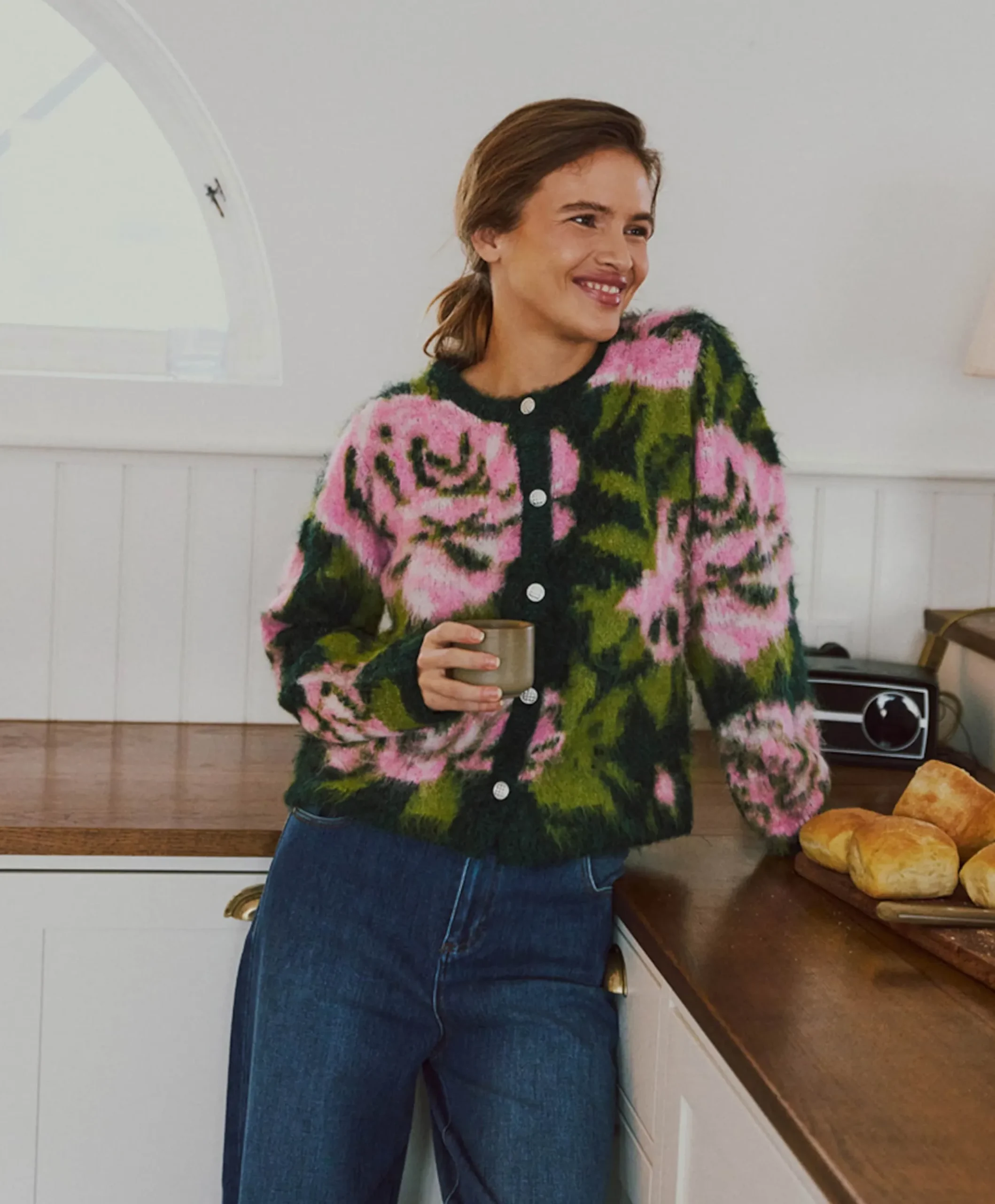 Dames vest groen
