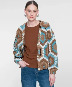 Dames vest multicolor