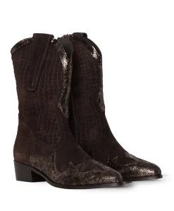 dames westernlaarzen beige