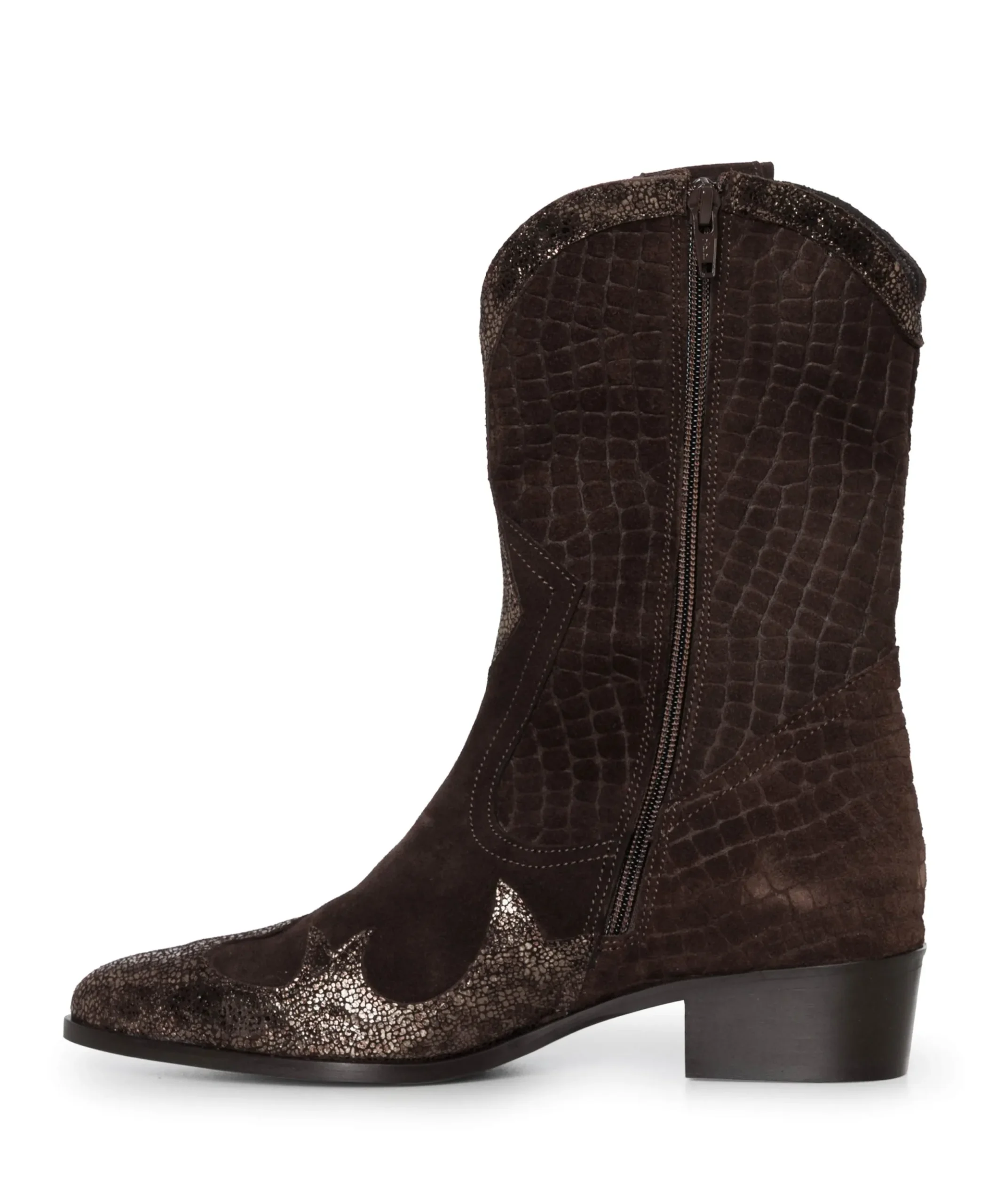 dames westernlaarzen beige