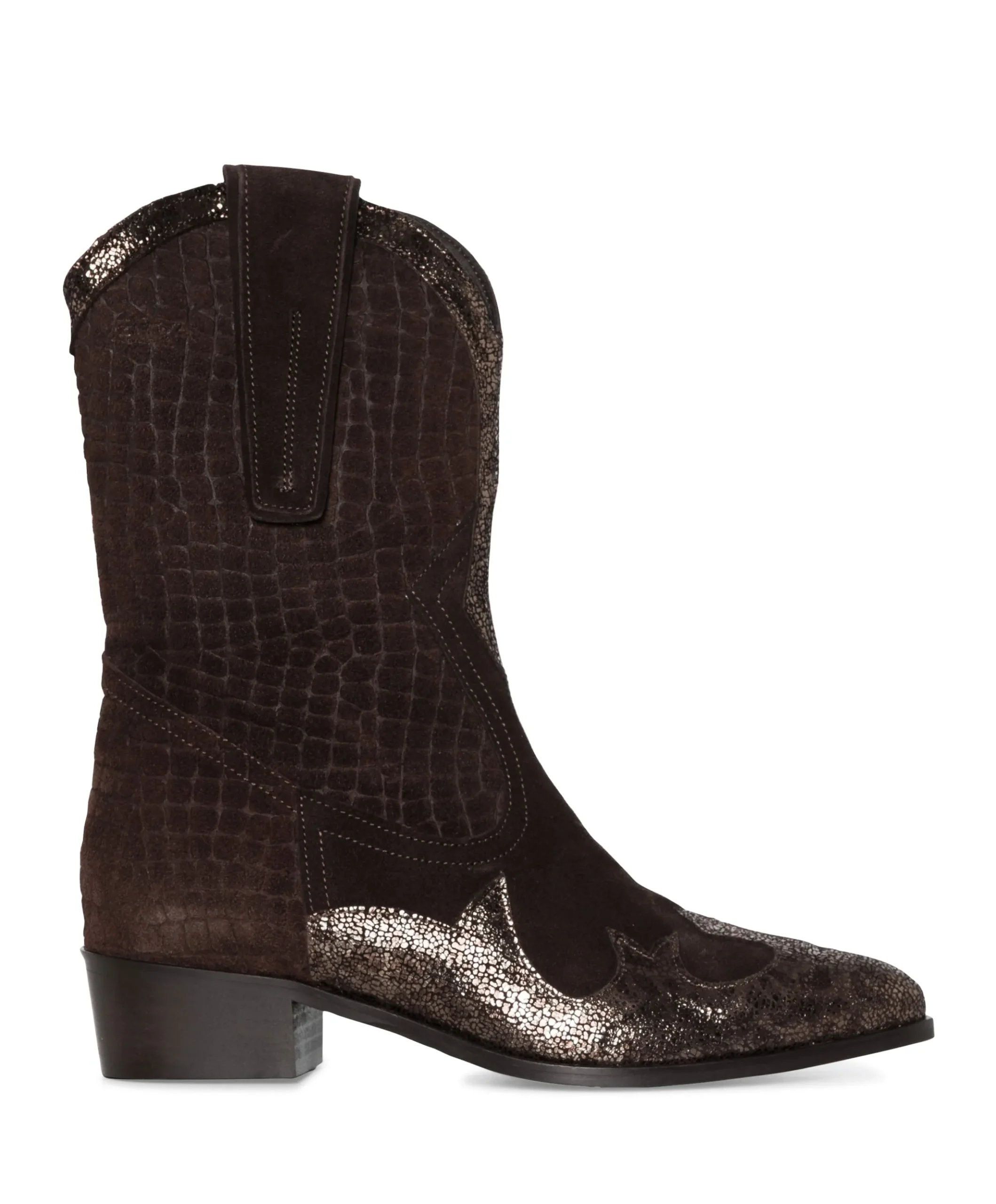 dames westernlaarzen beige