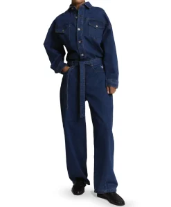 DENIM JUMPSUIT dames jumpsuit blauw