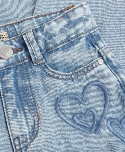 Denim Mom Fit Heart meisjes jeans blauw
