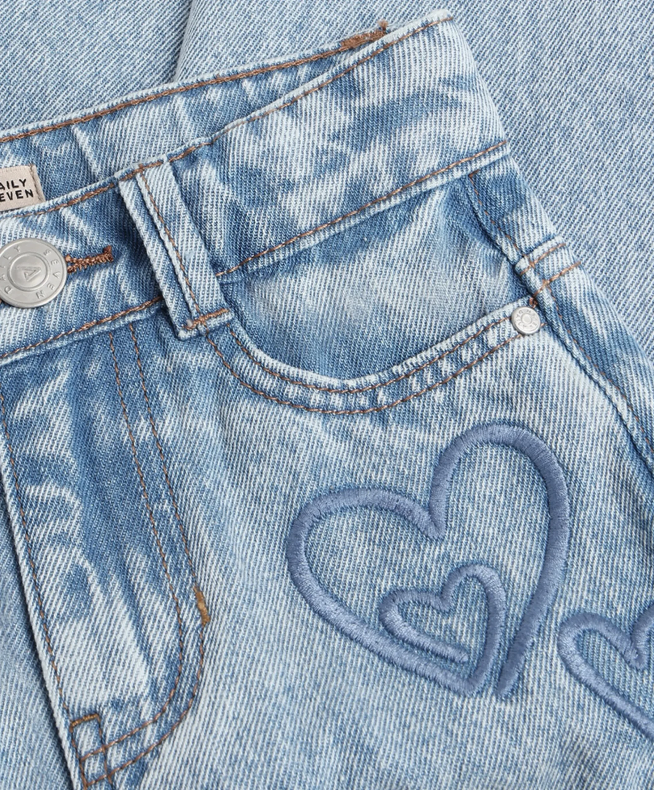 Denim Mom Fit Heart meisjes jeans blauw