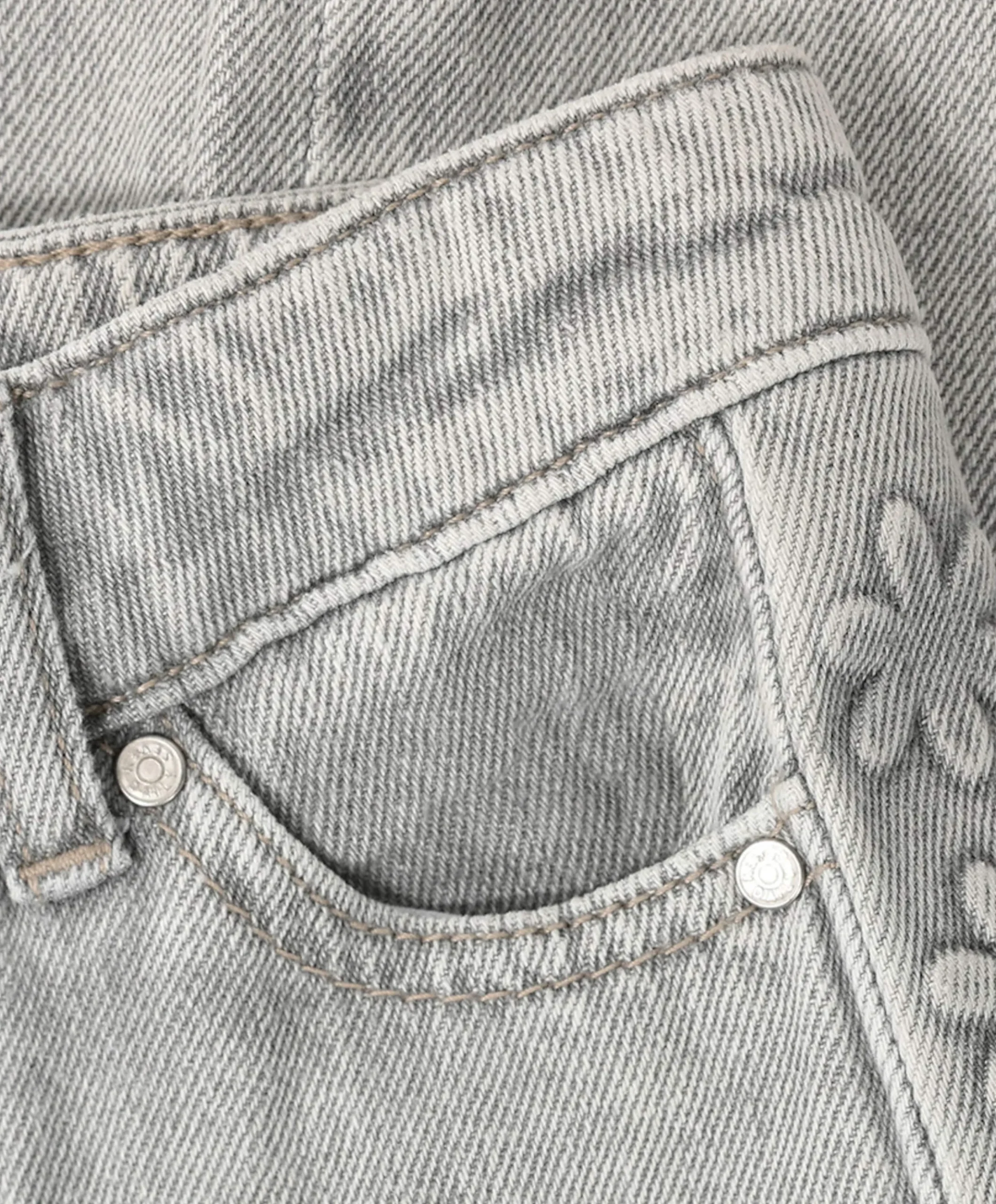 Denim Wide Fit Embossing meisjes jeans grijs